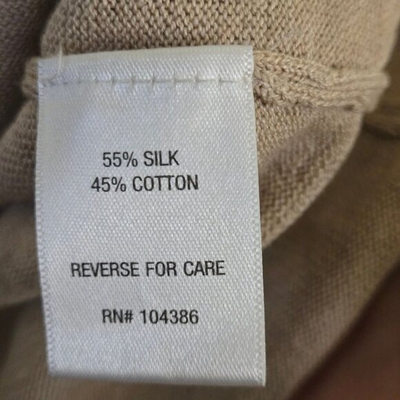 Garnet Hill Silk Cotton Sustainable Pullover Drop Shoulder 2021 Neutral Size S - Picture 6 of 7